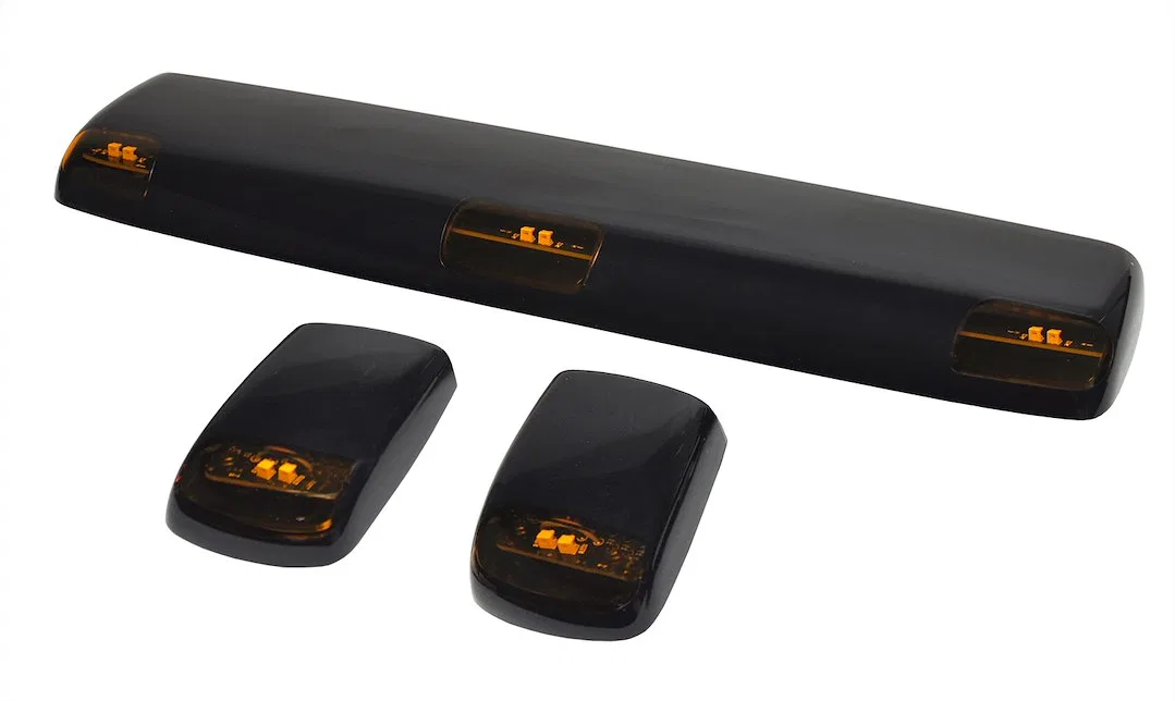 20-266 – PACER PERF Roof Marker Light, Direct-Fit OE Style Amber Lens LED Clear Bulb 3 Light Set With Wiring Harness